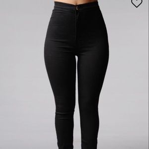 High Waisted Black Fashion Nova Jeans